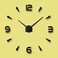 LINGWEI 3D DIY Wall Clock Mute Wall Stickers Clock Mirror Stickers Large Wall Clock Acrylic Clock Mirror Wall Stickers Clock Home Decor Black 60x60cm 12S021