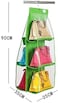 Blooming Time 6 Pockets Hanging Handbag Bag Holder Purse Storage Organizer