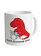 muGGyz Mars Cartoon Printed Ceramic Coffee Mug Red/White