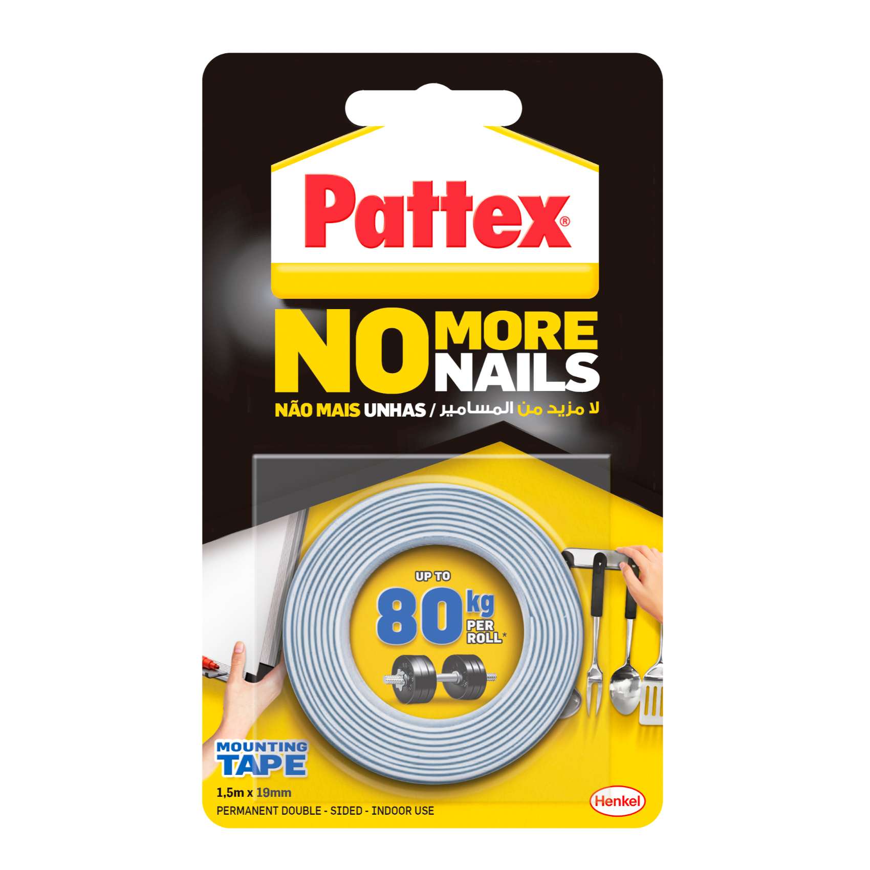 Pattex No More Nails Mounting Tape Silver 80kg