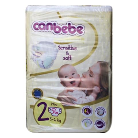 Canbebe Sensitive And Soft Diaper Size 2 56 Count 3-6KG