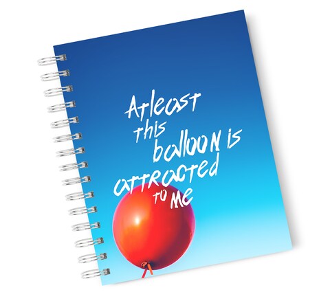 Loud Universe Hardcover Notebook Balloon Attracted Love Spiral Notebook with Premium High Quality Paper A5 Size