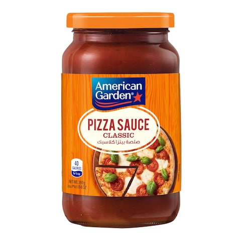 أمريكان غاردن صلصة البيتزا الكلاسيكية في جرة زجاجية خالية من الغلوتين وخالية من الألبان 397 غرام