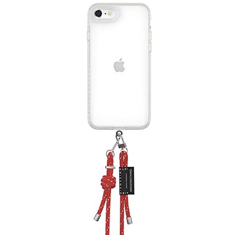 Amazing Thing Titan PRO Drop Proof designed for iPhone SE 3 (2022) Crossbody case cover - Clear with Black Lanyard