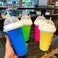 New Magic Slushy Maker Squeeze Cup, Quick Frozen Smoothies Slushy Ice Cream Maker, DIY Homemade Smoothie Cups with Dome Lids, Double Layer Summer Juice Shake Cup - Green