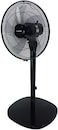 Khind SF1663H Pedestal Stand Fan, 2-In-1 Convertible Cum Table Fan, 5 Leaf Blade, 3 Speed Push Button With Adjustable Vertical Head For Perfect Temperature, Black, 16-Inch