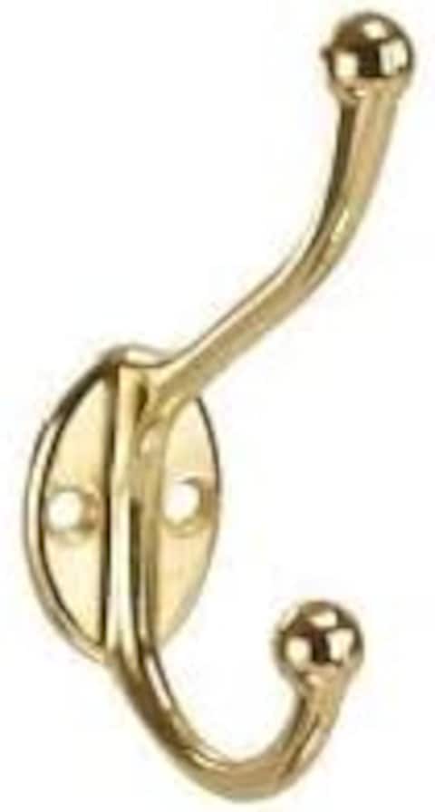 Robustline Hat And Coat Hook Heavy Duty Robe Hook Coat and Hat Hook with Round Base (Gold Plated, 10Pcs)