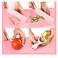 Kitchen Knife Set With Cutting Board With Wheat Straw Handle