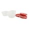 Lock &amp; LockEZ Lock Easy Plastic Round Food Container HLE9404 Clear/Red 350ml 3 PCS