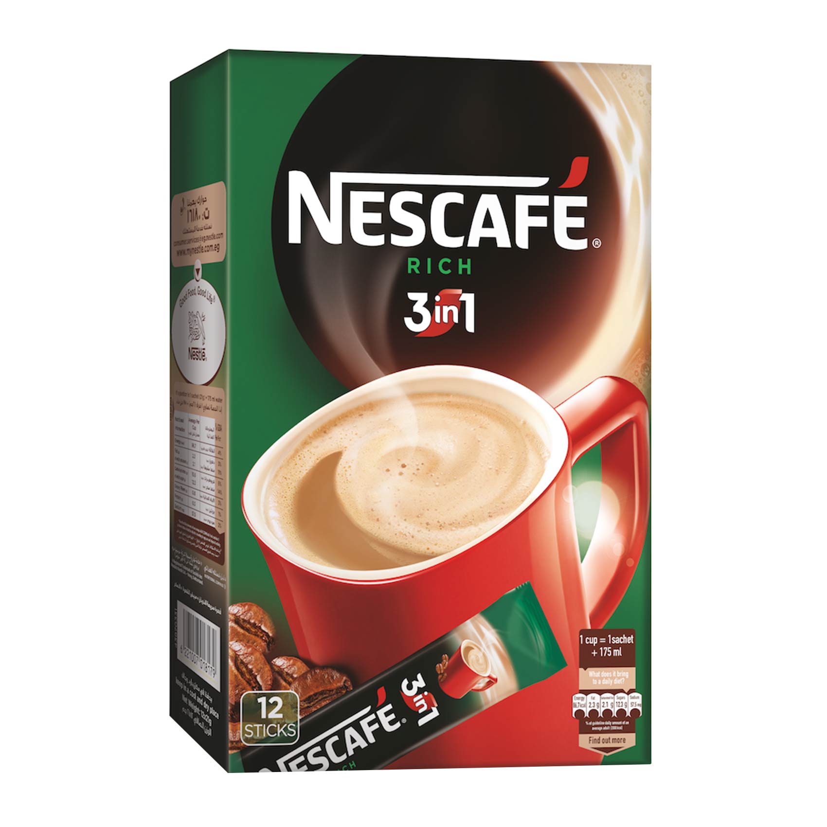 Nescafé 3In1 Rich – 21 gram – 12 Sachets Nescafé 3In1 Rich – 21 gram – 12 Sachets