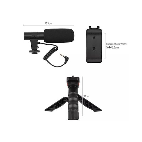 Smart Phone Vlogging Kit With Microphone,Light And Stand tripod