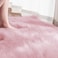 Vital Soft Faux Sheepskin Fur Rug Soft Fluffy Carpets Chair Couch Cover Seat Area Rugs for Bedroom Living Room Home Decor Nursery (Pink)