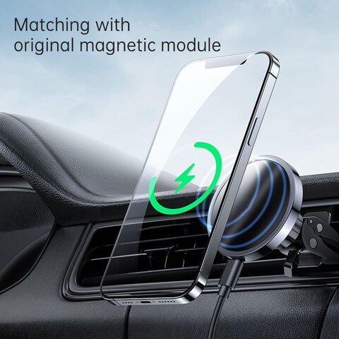 Protect JR-ZS240 15W Magnetic Fast Wireless Car Charger, 15W Qi Fast Charging, Car Air Vent Phone Holder