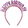 Happy Birthday Headband, Birthday Girl Tiara Crown for Women Girls Boys Birthday Hat Headpiece Party Decoration Supplies (Pink)