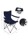 ALSAQER-Camping Chair/Picnic chair/Out Door Chair  Hand Support with Cup Holder with Carry Bag(Dark Blue)