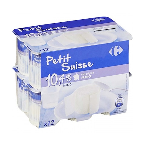 Carrefour Petit Suisse Yoghurt 60g Pack of 12