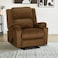 In House Velvet Rocking &amp; Rotating Recliner Chair - Brown - AB02