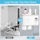 SKY-TOUCH 2 Cups Wall Mounted Toothbrush Holder, Multipurpose Space-Saving Toothbrush and Toothpaste Holder with Drawer for Cosmetics Organizer for Washroom and Bathroom
