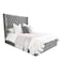 In House Burgas Velvet Bed Frame - Queen - 200x160 cm - Gray