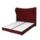 In House Lisbon Velvet Bed Frame - King - 200x180 cm - Burgundy