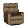 In House Velvet Rocking &amp; Rotating Recliner Chair - Light Brown - AB011