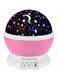 Generic Star And Moon Rotating Projector Night Lamp Black/White/Pink 13X13X14.5Centimeter