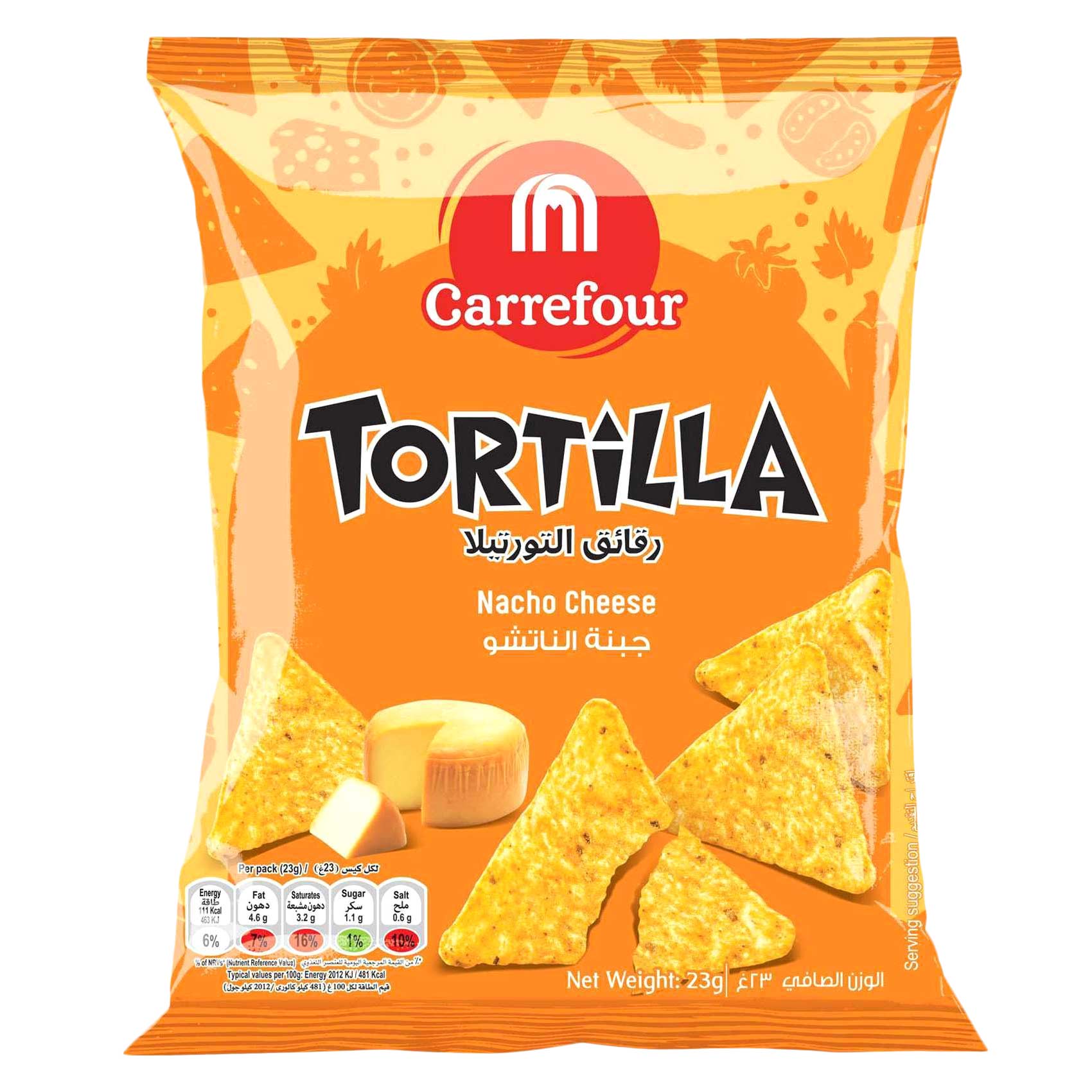 Carrefour Nacho Cheese Tortilla Chips 23g