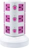 3 Layers Extension Outlet With 2 USB Ports, Universal Vertical Multi Socket, 2.8M Cord and UK-Plug Multi Charging Station (Pink)