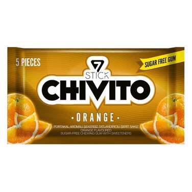 Chivito Sugar Free Gum Orange 5 Pieces