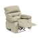 In House Velvet Rocking Recliner Chair - Light Beige - NZ60