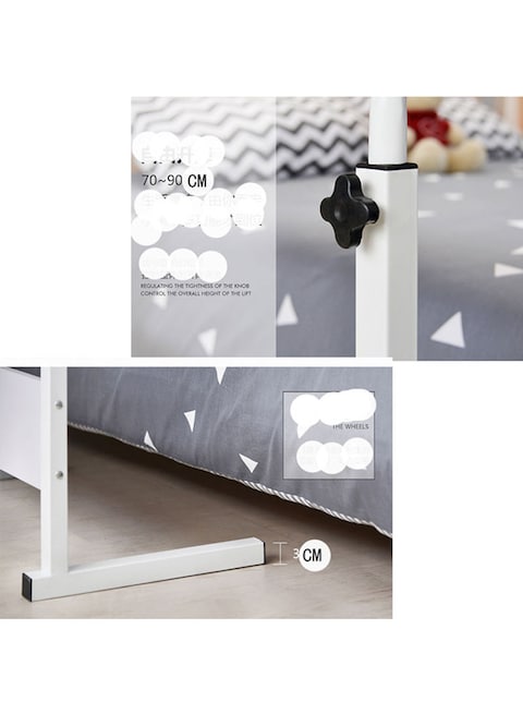 Adjustable Portable Laptop Desk Bedside Computer Table White