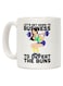 muGGyz Printed Ceramic Coffee Mug White
