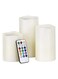 Luma 3-Piece Scented Led Candle With Remote Control Set Multicolour