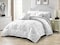 Comfy Luxe Soft 6 Pcs King Size Cotton Comforter Bedding Set-Silver