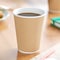 Yesocea [50 Cups] 12 oz. Kraft Disposable Coffee Cups - Triple Wall Ripple Paper Cups for Tea, Drinks To-Go