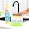 9999 2 In 1 Sponge Rack Shelf Soap Detergent Dispenser Pump, Large Capacity With Sponge (B-Silver)