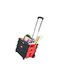 Margoun - Foldable Shopping Storage Cart Red/Black
