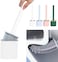 TOPHAVEN Silicone Toilet Brush with Holder Stand , Brush for Bathroom Cleaning, Cleaning Silicone Brush and Holder (Multi Color, Pack of 1)