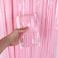 Party Time Baby Pink Polyester Fringe Curtain - 1mx2m| Pack of 1 | Baby Pink Fringe Backdrop for Streamers Party Decorations | Baby Pink Tinsel Curtain for Wedding Baby Shower Birthday