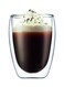 Olliwon 2-Piece Bodum Pavina Double Wall Glass Set Clear 350ml