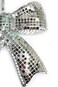 Silver Mosaic Bow Christmas Hanging Decor 19x18cm