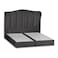 In House Shumt Velvet Bed Frame - Queen - 200x150 cm - Dark Gray