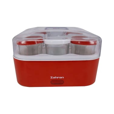 ماكينة صنع الزبادي زهران - 8 اكواب - أحمر
