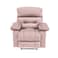 In House Velvet Rocking &amp; Rotating Recliner Chair - Light Pink - NZ60