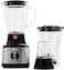Nikai 3 in 1 Blender 500W, NB3900GEB, with Glass &amp; Plastic Jars, Black