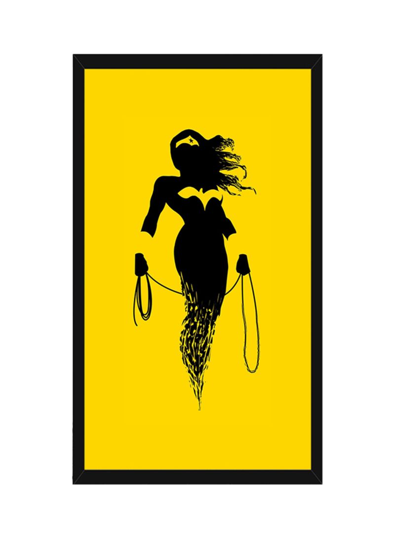 Spoil Your Wall Wonder Woman Wall Poster With Frame Yellow/Black 40x60cm