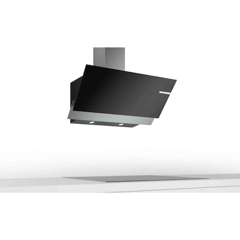 Bosch Serie 4 Wall-Mounted Cooker Hood 90 Cm, Clear Glass Black Printed, Min 1 Year Manufacturer Warranty