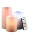 Luma 3-Piece Real Wax Flameless Candles With Remote Control Cream 6X5X4Inch