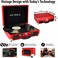 Victrola Journey Vintage Bluetooth Suitcase Vinyl Record Player Portable 3-Speed LP Turntable with Built-in Stereo Speakers Aux-In RCA Out Elegant Color (Red)