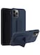 Zolo Finger Grip Holder and standing cover with Car Magnetic Multi-function Shockproof Protective Case Cover For iphone 14 Pro Dark Blue